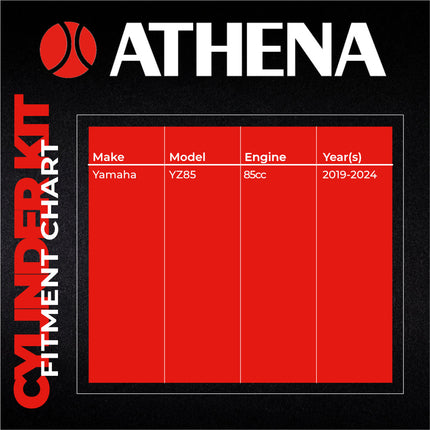 Athena P400485100076 Standard Bore Cylinder Kit (47.5mm, 85cc) - Premium 2-Stroke Top End Rebuild Kit with Modular Head & Gaskets, Compatible with Yamaha YZ85 2019-2024