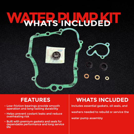 Athena P400485475002 Water Pump Gasket Rebuild Kit for Yamaha 85 YZ 2002-2019 - Complete Gasket & Seal Rebuild Kit for Motocross Dirt Bikes