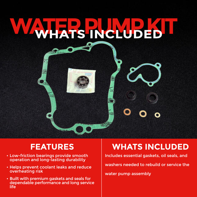 Athena P400485475002 Water Pump Gasket Rebuild Kit for Yamaha 85 YZ 2002-2019 - Complete Gasket & Seal Rebuild Kit for Motocross Dirt Bikes