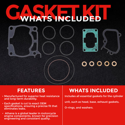 Athena P400485600271 Top End Gasket Kit for Yamaha YZ125 (2022) – Complete Cylinder Head, Base & Exhaust Gasket Set for Reliable 2‑Stroke Top‑End Rebuilds