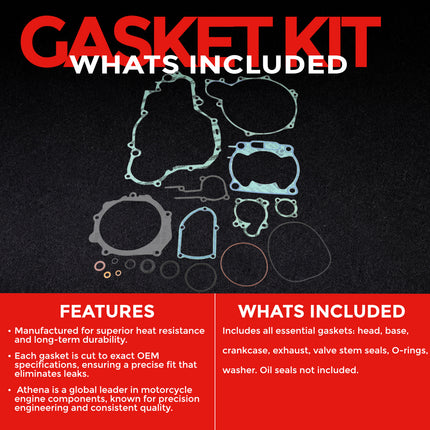 Athena P400485850270 Full Gasket Kit for Yamaha YZ250 (1997‑1998) – Complete Engine Gasket Set for 2‑Stroke Rebuilds (Oil Seals Not Included)