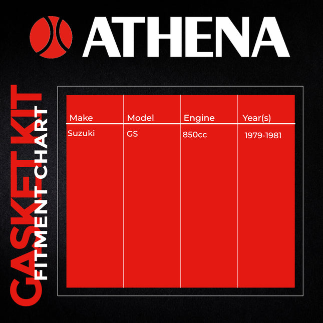 Athena P400510850800 Full Gasket Kit for Suzuki GS850 (1979‑1981) – Complete Engine Gasket Set for 4‑Cylinder Rebuilds (Oil Seals Not Included)