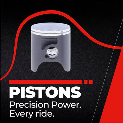 Athena P4C0435198001A Top End Piston Kit with Gasket Set for Yamaha YZ65 2018-2025, 43.44mm Cast 2-Stroke Piston Replacement Kit - Motocross Dirt Bikes