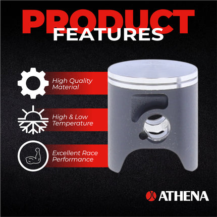 Athena P4C0435198001A Top End Piston Kit with Gasket Set for Yamaha YZ65 2018-2025, 43.44mm Cast 2-Stroke Piston Replacement Kit - Motocross Dirt Bikes