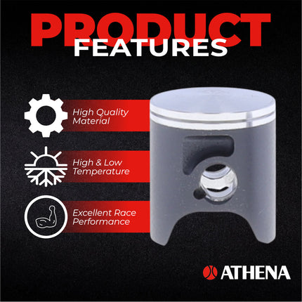 Athena P4C0435198001B Top End Piston Kit with Gasket Set for Yamaha YZ65 2018-2025, 43.44mm Cast 2-Stroke Piston Replacement Kit - Motocross Dirt Bikes