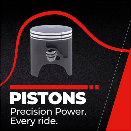 Athena P4C0445008001A Top End Piston Kit with Gasket Set for Kawasaki 65 KX 2000-2023 - 44.45 mm Cast 2-Stroke Piston Replacement Kit - Motocross Dirt Bikes