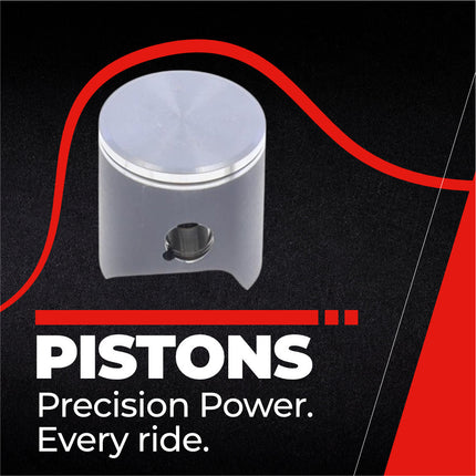 Athena P4C0540118014A Top End Piston Kit with Gasket Kit for Yamaha 125 YZ 2005-2021 - 53.95 mm Cast 2-Stroke Piston Replacement Kit - Motocross Dirt Bikes