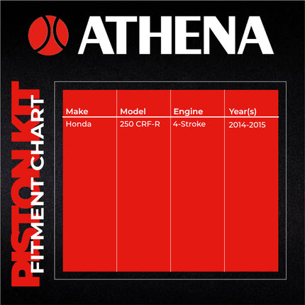 Athena P5F0768245002A Top End Piston Kit with Gasket Kit for Honda 250 CRF-R 2014-2015 - 76.75 mm Forged 4-Stroke Piston Replacement Kit - Motocross Dirt Bikes