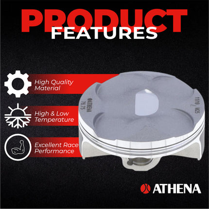 Athena P5F0768245003A Top End Piston Kit with Gasket Kit for Honda 250 CRF-R 2016-2017 - 76.75 mm Forged 4-Stroke Piston Replacement Kit - Motocross Dirt Bikes