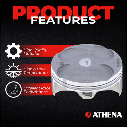 Athena P5F0770212009A Top End Piston Kit with Gasket Kit for Yamaha 250 YZ-F 2019-2023 - 76.95 mm Forged 4-Stroke Piston Replacement Kit - Motocross Dirt Bikes