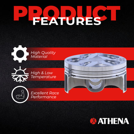 Athena S5F07700007B Cast Piston for Yamaha 250 YZ F (2008-2013) - Piston Size 76.97 mm Forged 4-Stroke Piston Replacement - Motocross Dirt Bikes