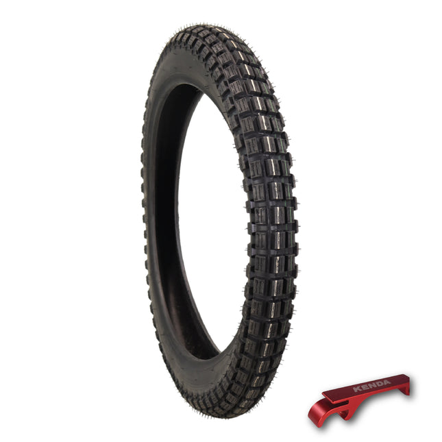 Kenda Small Block 3.00-17 K262 Tube-Type (TT) Tire with Keychain