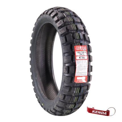 Kenda Big Block K784 150/70B18 Rear Tire for Motorcycles, Dirt Bikes, and City Bikes - Durable Off-Road & Street Performance with Keychain 150x70x18