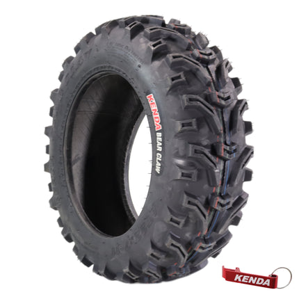 Kenda Bearclaw K299 - 22x7-11 Front Tire for All Terrain (ATV), UTV, and Side by Side (SxS) Vehicles - 6-Ply - Bear Claw 22x7x11 with Kenda Keychain
