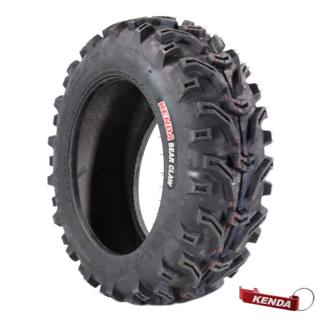Kenda Bearclaw K299 - 22x7-11 Front Tire for All Terrain (ATV), UTV, and Side by Side (SxS) Vehicles - 6-Ply - Bear Claw 22x7x11 with Kenda Keychain