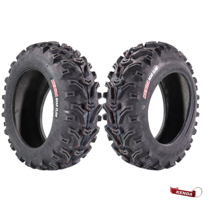 Kenda Bearclaw K299 - 22x7-11 Front Tires for All Terrain (ATV), UTV, and Side by Side (SxS) Vehicles - 6-Ply - Bear Claw 22x7x11 with Kenda Keychain (2-Pack)