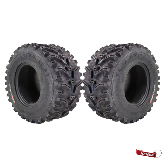 Kenda Bearclaw K299 - 23x10-10 Front Tires for All Terrain (ATV), UTV, and Side by Side (SxS) Vehicles - 6-Ply - Bear Claw 23x10x10 with Kenda Keychain (2-Pack)