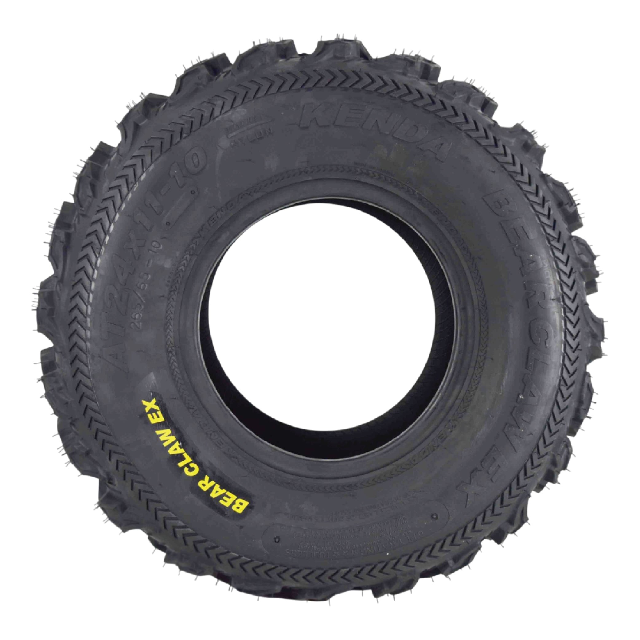 Kenda Bearclaw EX K573 - 24x11-10 Rear Tire for All Terrain (ATV), UTV, and Side by Side (SxS) Vehicles - 6-Ply - Bear Claw EX 24x11x10
