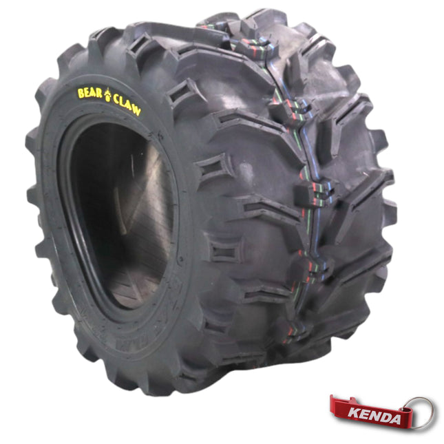 Kenda Bearclaw K299 - 22x12-10 Rear Tire for All Terrain (ATV), UTV, and Side by Side (SxS) Vehicles - 6-Ply - Bear Claw 22x12x10 with Kenda Keychain