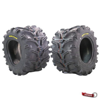Kenda Bearclaw K299 - 22x12-10 Rear Tires for All Terrain (ATV), UTV, and Side by Side (SxS) Vehicles - 6-Ply - Bear Claw 22x12x10 with Kenda Keychain (2-Pack)