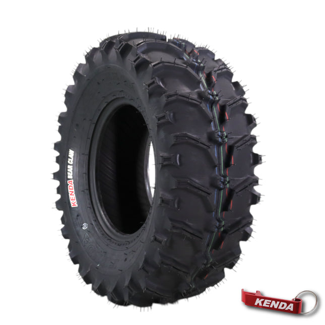 Kenda Bearclaw K299 - 24x9-11 Front Tire for All Terrain (ATV), UTV, and Side by Side (SxS) Vehicles - 6-Ply - Bear Claw 24x9x11 with Kenda Keychain