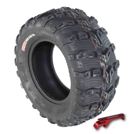 Kenda Bearclaw EVO K592 - 25x10-12 Rear Tire for All Terrain (ATV), UTV, and Side by Side (SxS) Vehicles - 6-Ply - Bear Claw EVO 25x10x12 with Kenda Keychain