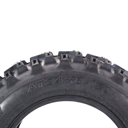 Kenda Bearclaw K299 - 24x8-12 Front & 24x10-11 Rear Tires for All Terrain (ATV), UTV, and Side by Side (SxS) Vehicles - 6-Ply - Bear Claw 24x8x12 24x10x11 with Kenda Keychain (4-Pack)