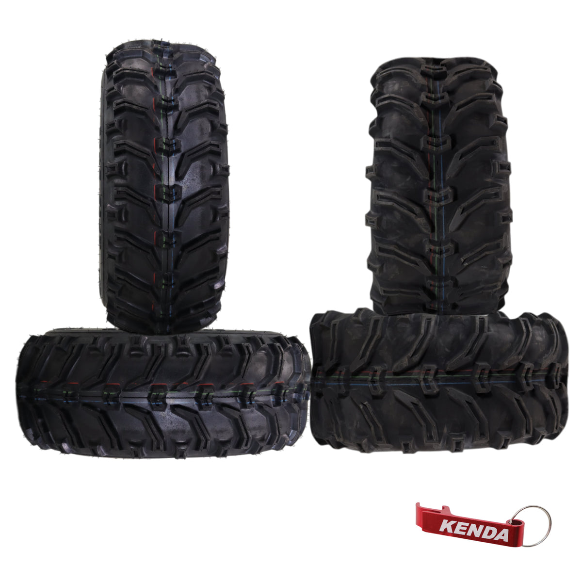 Kenda Bear Claw Front 24x8-12 & Rear 24x11-10 ATV, UTV or SXS Tires w/ Keychain