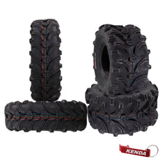 Kenda Bear Claw Front 25x8-12 & Rear 25x12.5-10 ATV, UTV or SXS Tires w/ Keychain