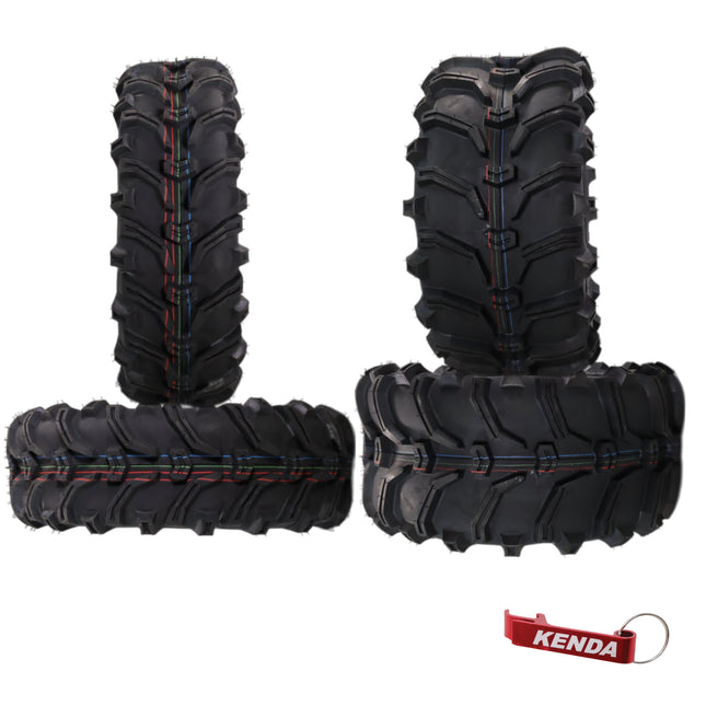 Kenda Bear Claw Front 25x8-12 & Rear 25x12.5-12 ATV, UTV or SXS Tires w/ Keychain