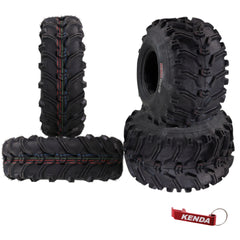 Kenda Bear Claw Front 25x8-12 & Rear 25x12.5-9 ATV, UTV or SXS Tires w/ Keychain