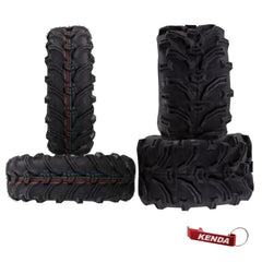 Kenda Bear Claw Front 25x8-12 & Rear 25x12.5-11 ATV, UTV or SXS Tires w/ Keychain