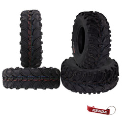 Kenda Bear Claw Front 25x8-12 & Rear 25x10-11 ATV, UTV or SXS Tires w/ Keychain