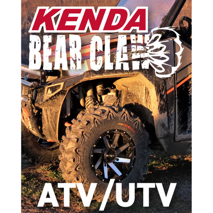 Kenda Bearclaw K299 - 25x8-12 Front Tires for All Terrain (ATV), UTV, and Side by Side (SxS) Vehicles - 6-Ply - Bear Claw 25x8x12 with Kenda Keychain (2-Pack)