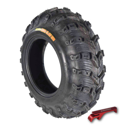 Kenda Bearclaw EVO K592 - 25x8-12 Front Tire for All Terrain (ATV), UTV, and Side by Side (SxS) Vehicles - 6-Ply - Bear Claw EVO 25x8x12 with Kenda Keychain