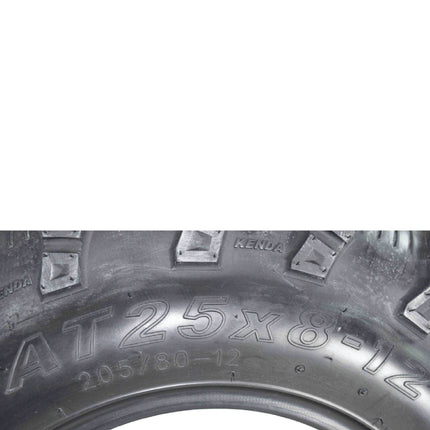 Kenda Bearclaw EVO K592 - 25x8-12 Front Tire for All Terrain (ATV), UTV, and Side by Side (SxS) Vehicles - 6-Ply - Bear Claw EVO 25x8x12 with Kenda Keychain
