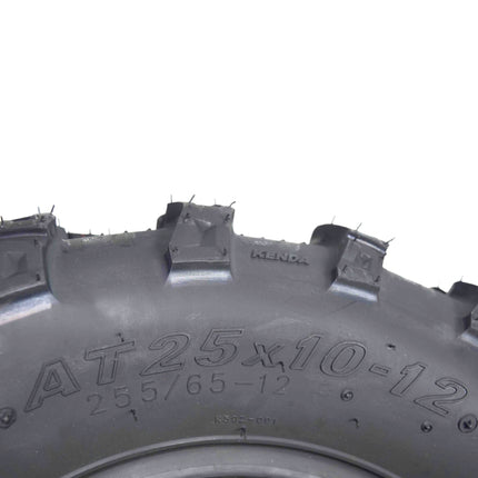 Kenda Bearclaw EVO K592 - 25x8-12 Front and 25x10-12 Rear Tires for All Terrain (ATV), UTV, and Side by Side (SxS) Vehicles - 6-Ply - Bear Claw EVO 25x8x12 25x10x12 with Kenda Keychain (4 Pack)