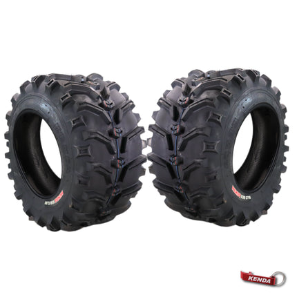 Kenda Bearclaw K299 - 25x12.5-12 Rear Tires for All Terrain (ATV), UTV, and Side by Side (SxS) Vehicles - 6-Ply - Bear Claw 25x12.5x12 with Kenda Keychain (2-Pack)