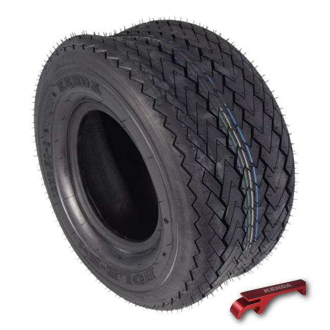 Kenda Hole-N-1 18x8.5-8 Single Golf Cart Tire with Kenda Key Chain Bottle Opener