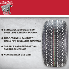 Kenda 243510L5 18x8.5-8 Hole-N-1 4 Ply Tubeless Golf Cart Turf Tires 2 Pack