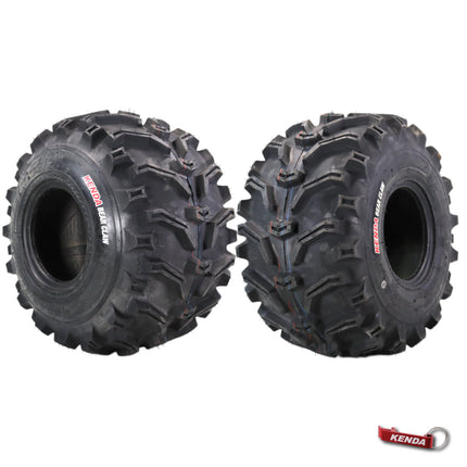 Kenda Bearclaw K299 - 22x12-8 Rear Tires for All Terrain (ATV), UTV, and Side by Side (SxS) Vehicles - 6-Ply - Bear Claw 22x12x8 with Kenda Keychain (2-Pack)