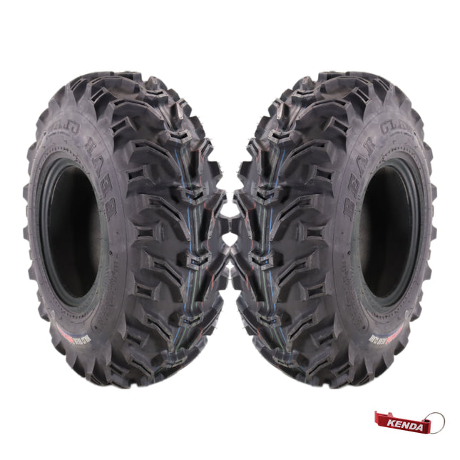 Kenda Bearclaw K299 - 23x7-10 Front Tires for All Terrain (ATV), UTV, and Side by Side (SxS) Vehicles - 6-Ply - Bear Claw 23x7x10 with Kenda Keychain (2-Pack)