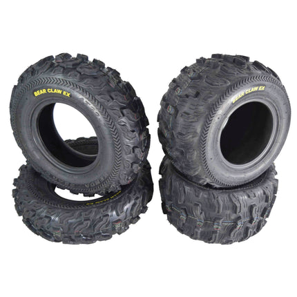 Kenda Bearclaw EX K573 - 22x7-10 Front & 22x11-10 Rear Tires for All Terrain (ATV), UTV, and Side by Side (SxS) Vehicles - 6-Ply - Bear Claw EX 22x7x10 22x11x10 (4-Pack)