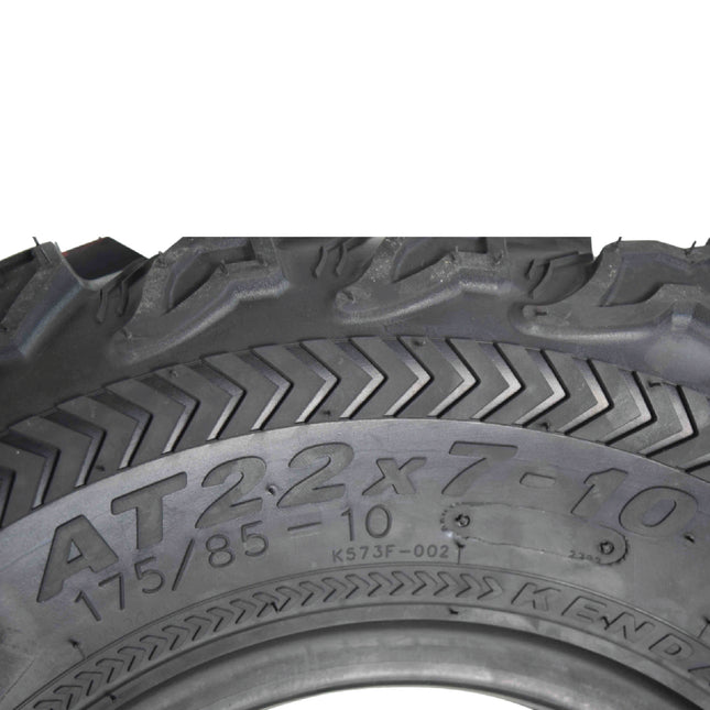 Kenda Bearclaw EX K573 - 22x7-10 Front & 22x11-10 Rear Tires for All Terrain (ATV), UTV, and Side by Side (SxS) Vehicles - 6-Ply - Bear Claw EX 22x7x10 22x11x10 (4-Pack)