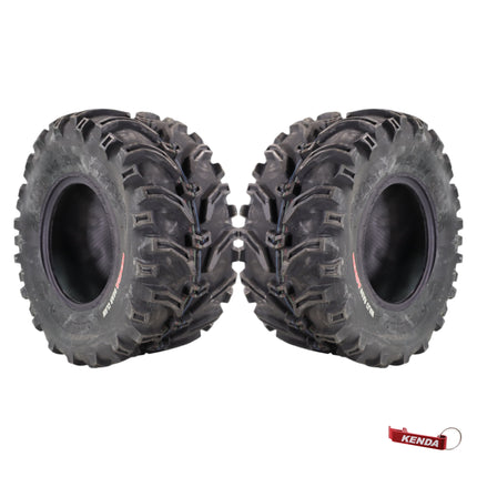 Kenda Bearclaw K299 - 24x11-10 Rear Tires for All Terrain (ATV), UTV, and Side by Side (SxS) Vehicles - 6-Ply - Bear Claw 24x11x10 with Kenda Keychain (2-Pack)