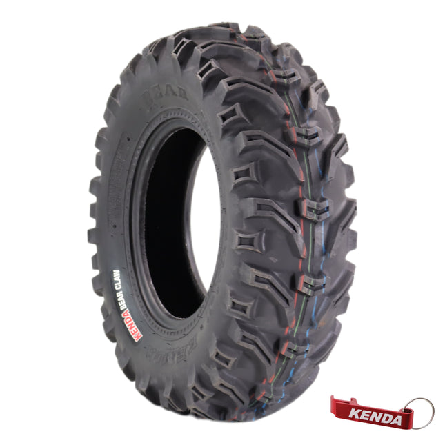 Kenda Bearclaw K299 - 23x8-11 Front Tire for All Terrain (ATV), UTV, and Side by Side (SxS) Vehicles - 6-Ply - Bear Claw 23x8x11 with Kenda Keychain