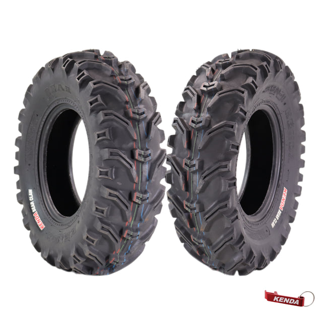Kenda Bearclaw K299 - 23x8-11 Front Tires for All Terrain (ATV), UTV, and Side by Side (SxS) Vehicles - 6-Ply - Bear Claw 23x8x11 with Kenda Keychain (2-Pack)