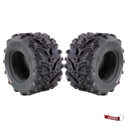 Kenda Bearclaw K299 - 25x12.5-11 Rear Tires for All Terrain (ATV), UTV, and Side by Side (SxS) Vehicles - 6-Ply - Bear Claw 25x12.5x11 with Kenda Keychain (2-Pack)