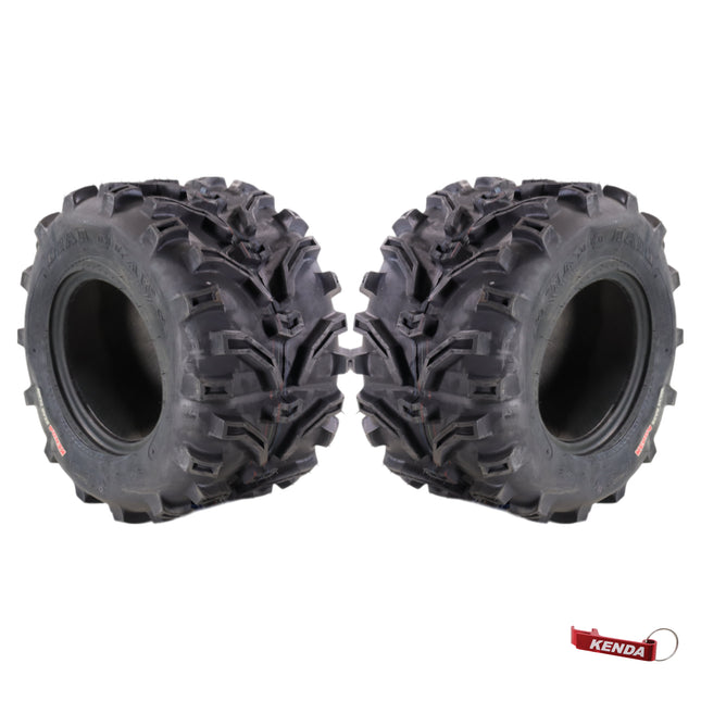 Kenda Bearclaw K299 - 25x12.5-11 Rear Tires for All Terrain (ATV), UTV, and Side by Side (SxS) Vehicles - 6-Ply - Bear Claw 25x12.5x11 with Kenda Keychain (2-Pack)