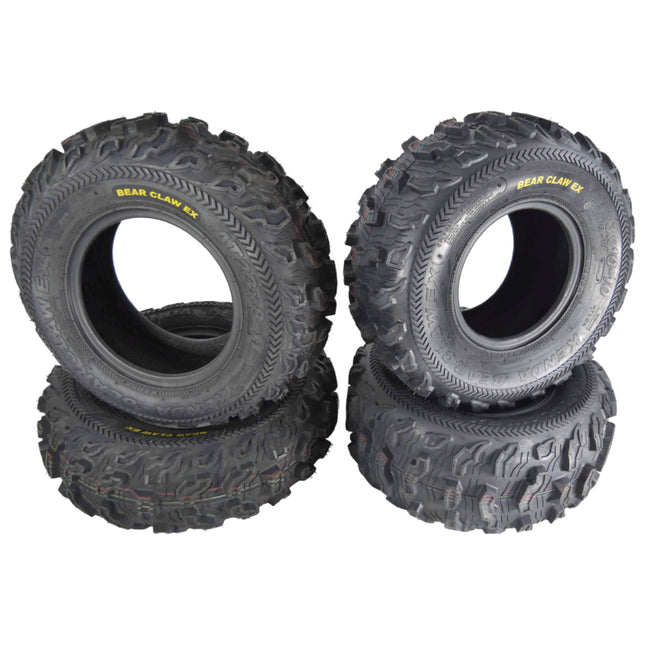Kenda Bearclaw EX K573 - 23x8-11 Front & 23x10-10 Rear Tires for All Terrain (ATV), UTV, and Side by Side (SxS) Vehicles - 6-Ply - Bear Claw EX 23x8x11 23x10x10 (4-Pack)